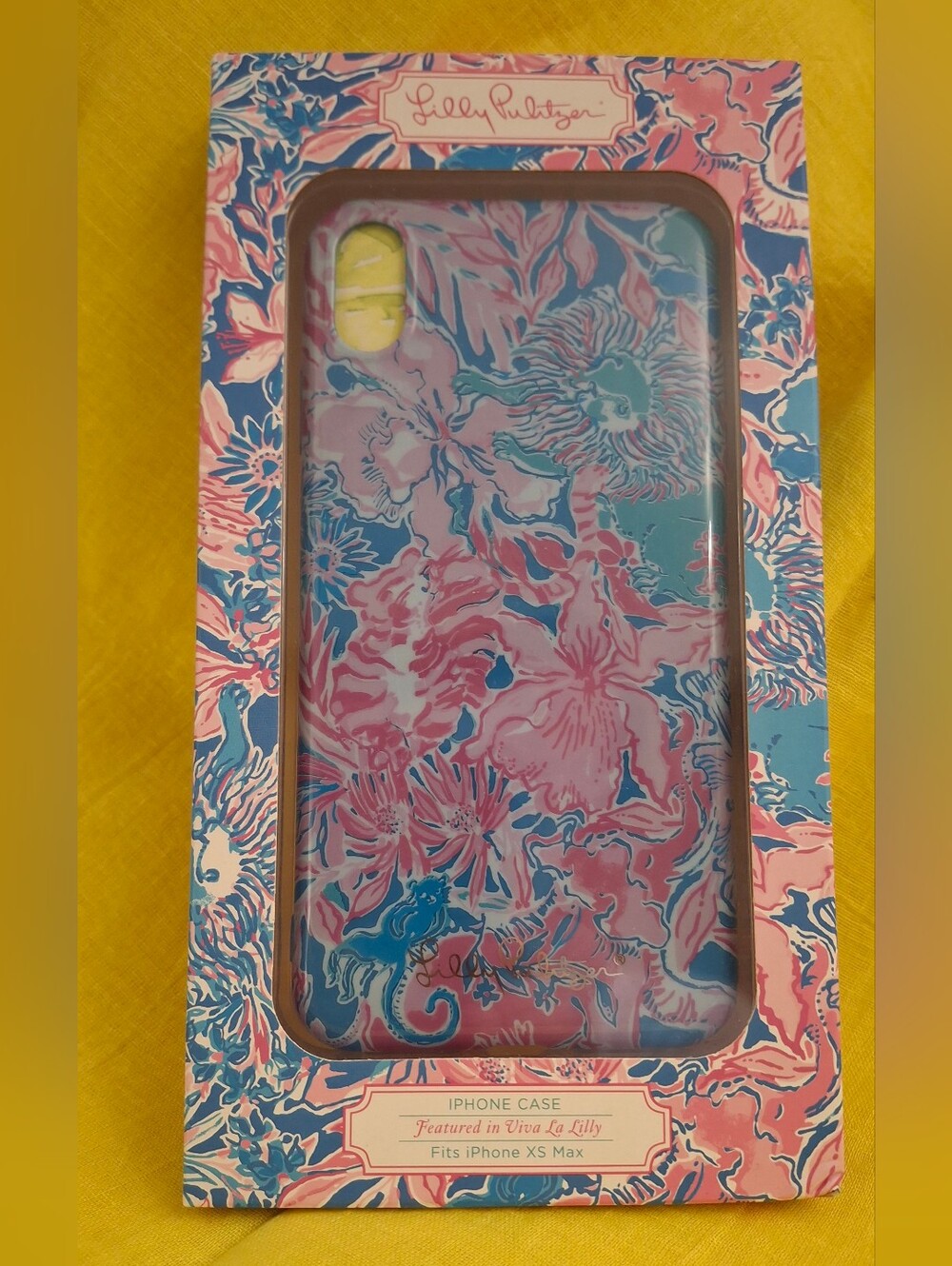 Lilly Pulitzer Pink & Blue Floral iPhone XS Max Case - Tropical Bloom